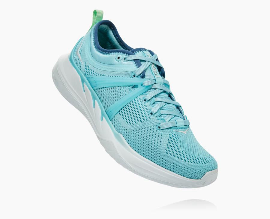 Hoka One One Hardloopschoenen Dames - Tivra - Blauw/Wit - PZ9853647